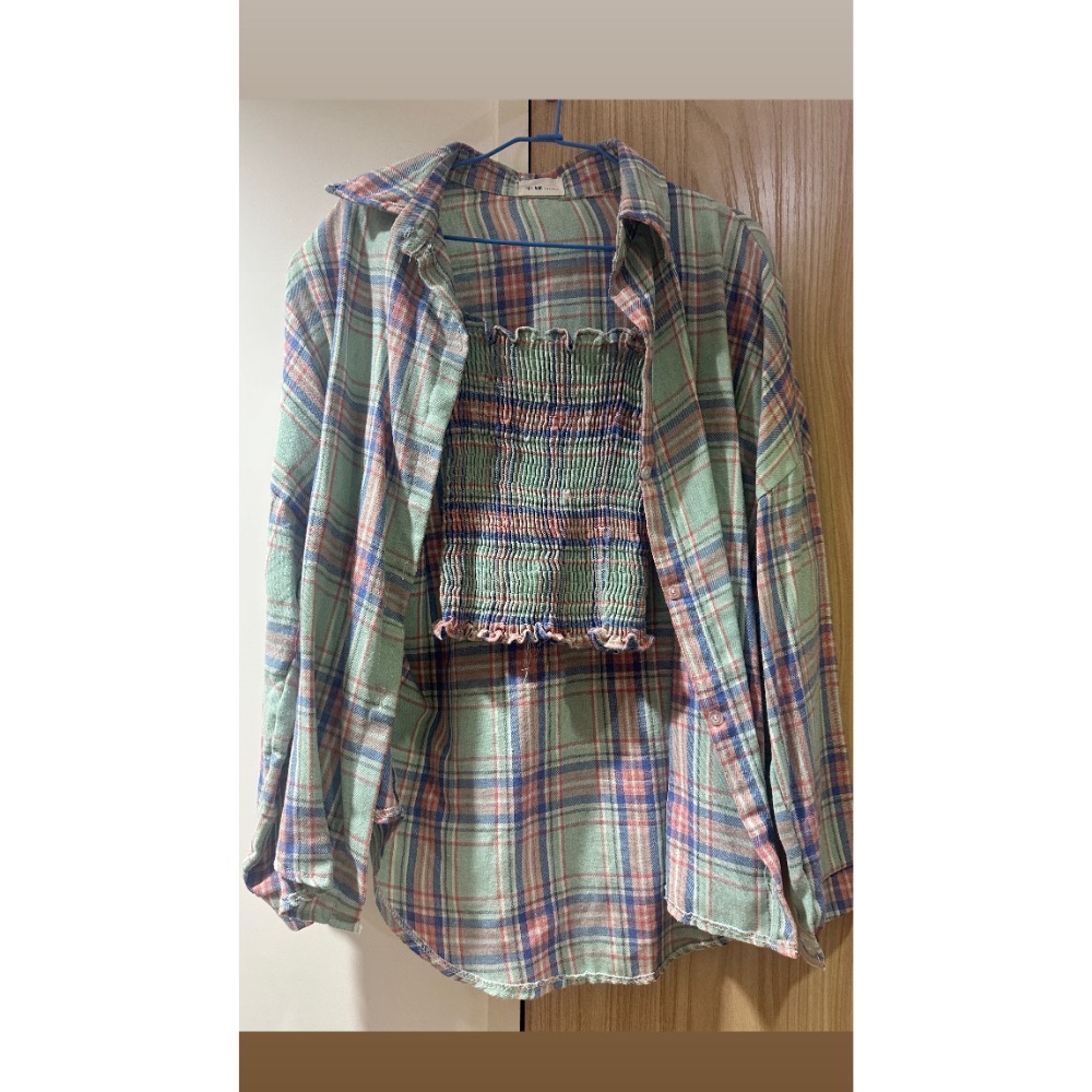 背心+襯衫套裝（穿過一次-細節圖2