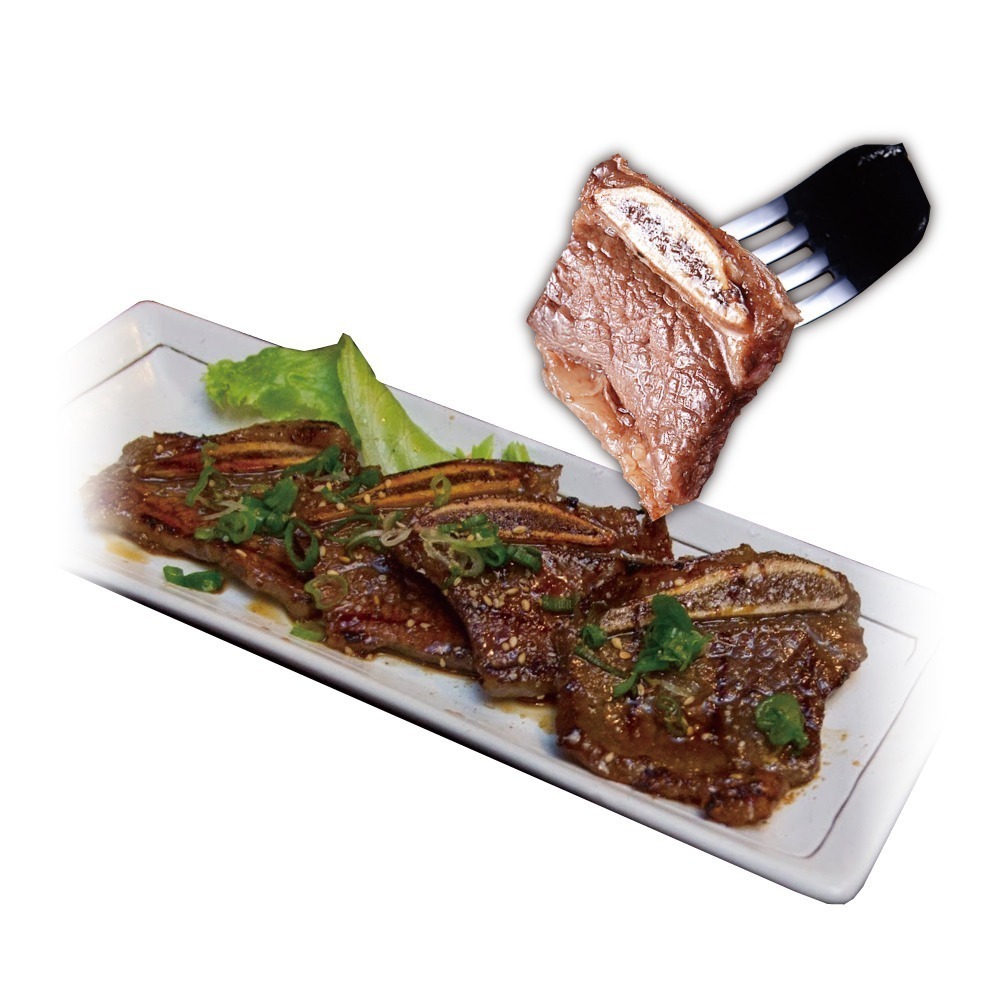 【豪鮮牛肉】安格斯頂級凝脂帶骨牛小排3包(200g±10％/包3~6片/單骨切)-細節圖2