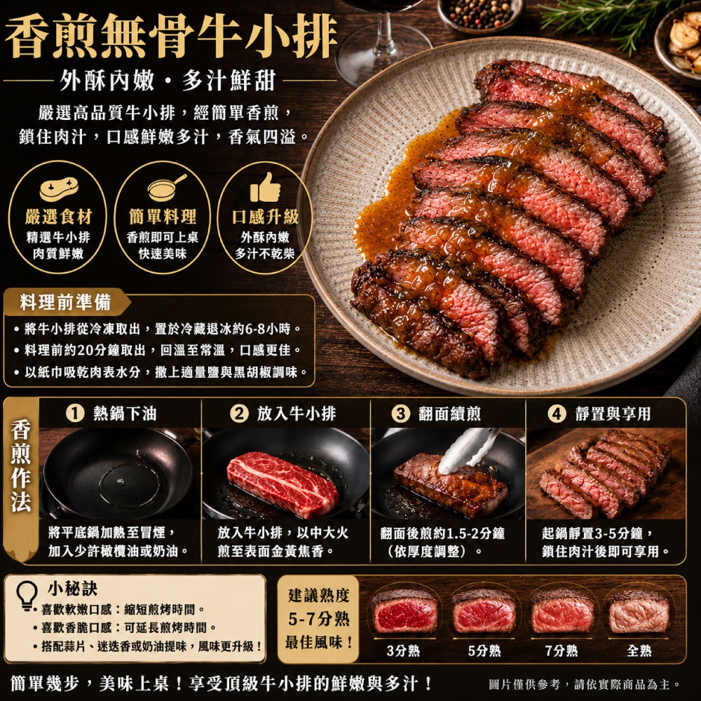 【豪鮮牛肉】安格斯雪花無骨牛小排2片(200g±10%/片)-細節圖4