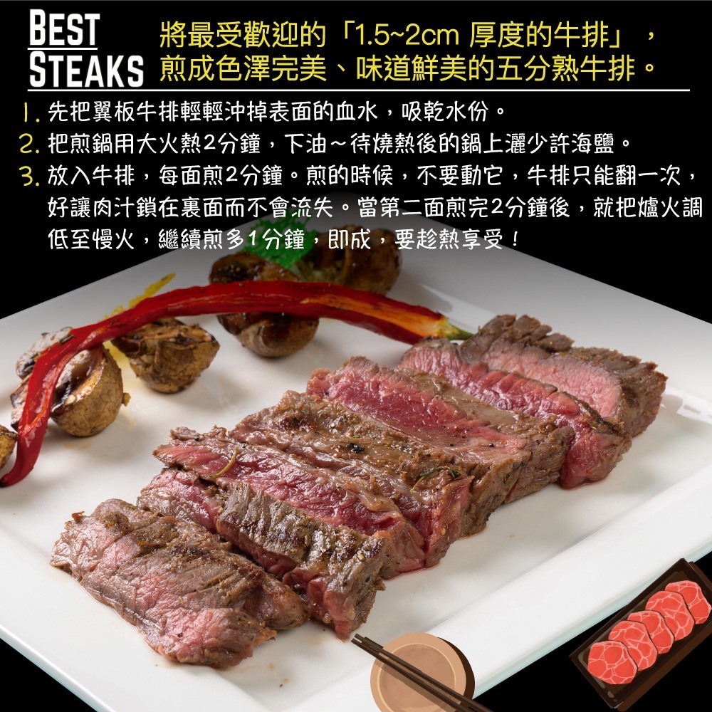 【豪鮮牛肉】安格斯PRIME頂級霜降翼板牛排2片(200g±10%/片)-細節圖6