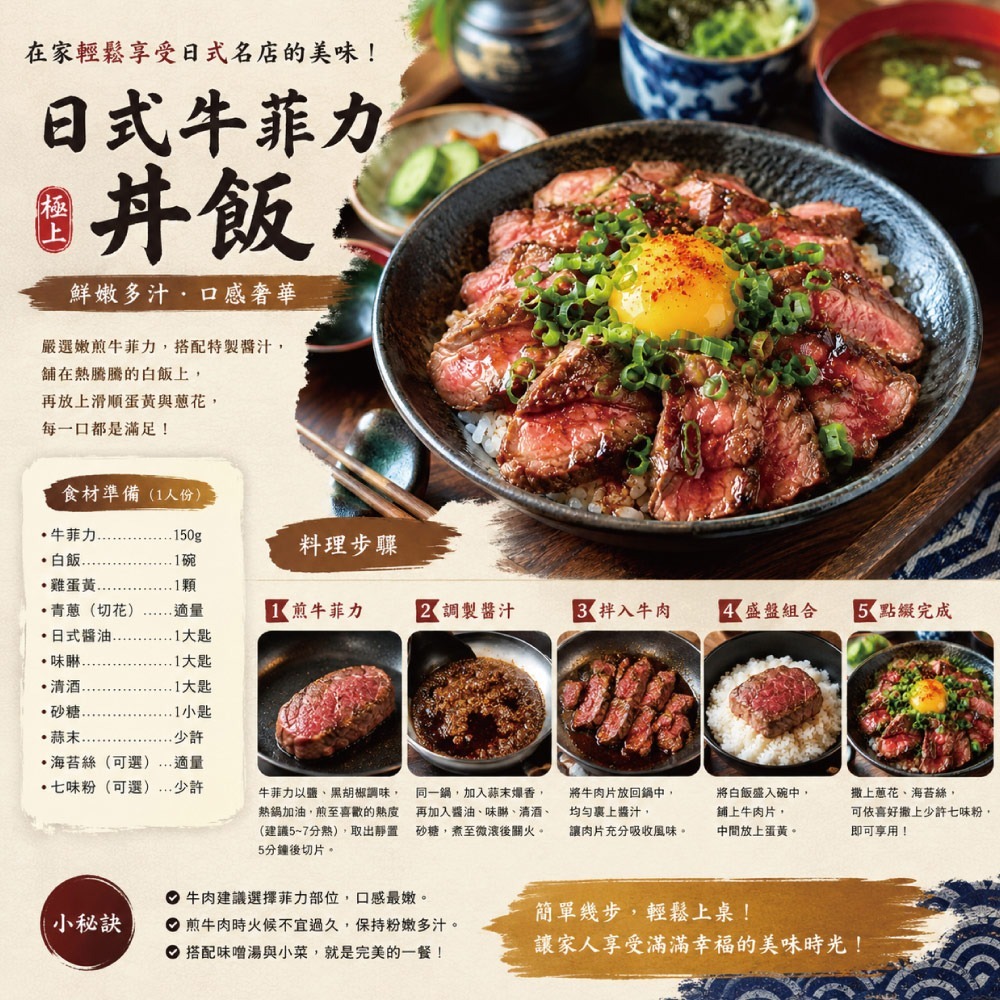 【豪鮮牛肉】草原之心熟成菲力厚切4包(200g±10%/包)-細節圖4