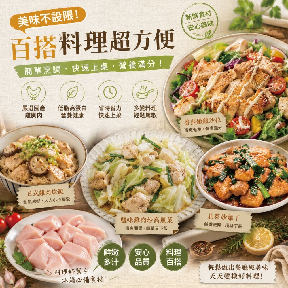 【約克街肉鋪】 純淨台灣國產雞胸肉丁5包(200g±10%/包)-細節圖3