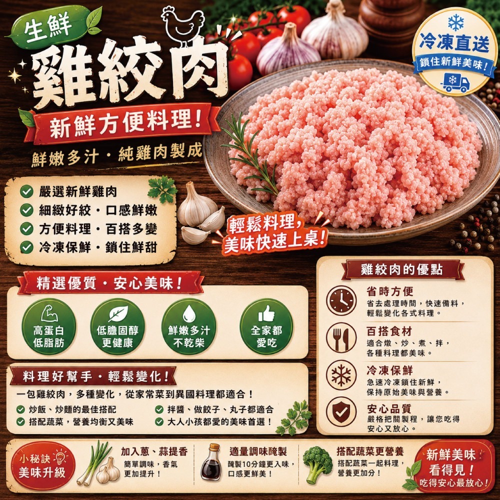 【約克街肉鋪】 純淨台灣國產雞胸絞肉5包（200g±10%/包）-細節圖2