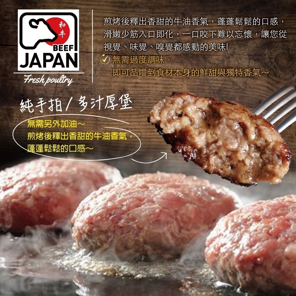 【約克街肉舖】手拍Ａ5和牛漢堡排5片（100g±10%/片）-細節圖4