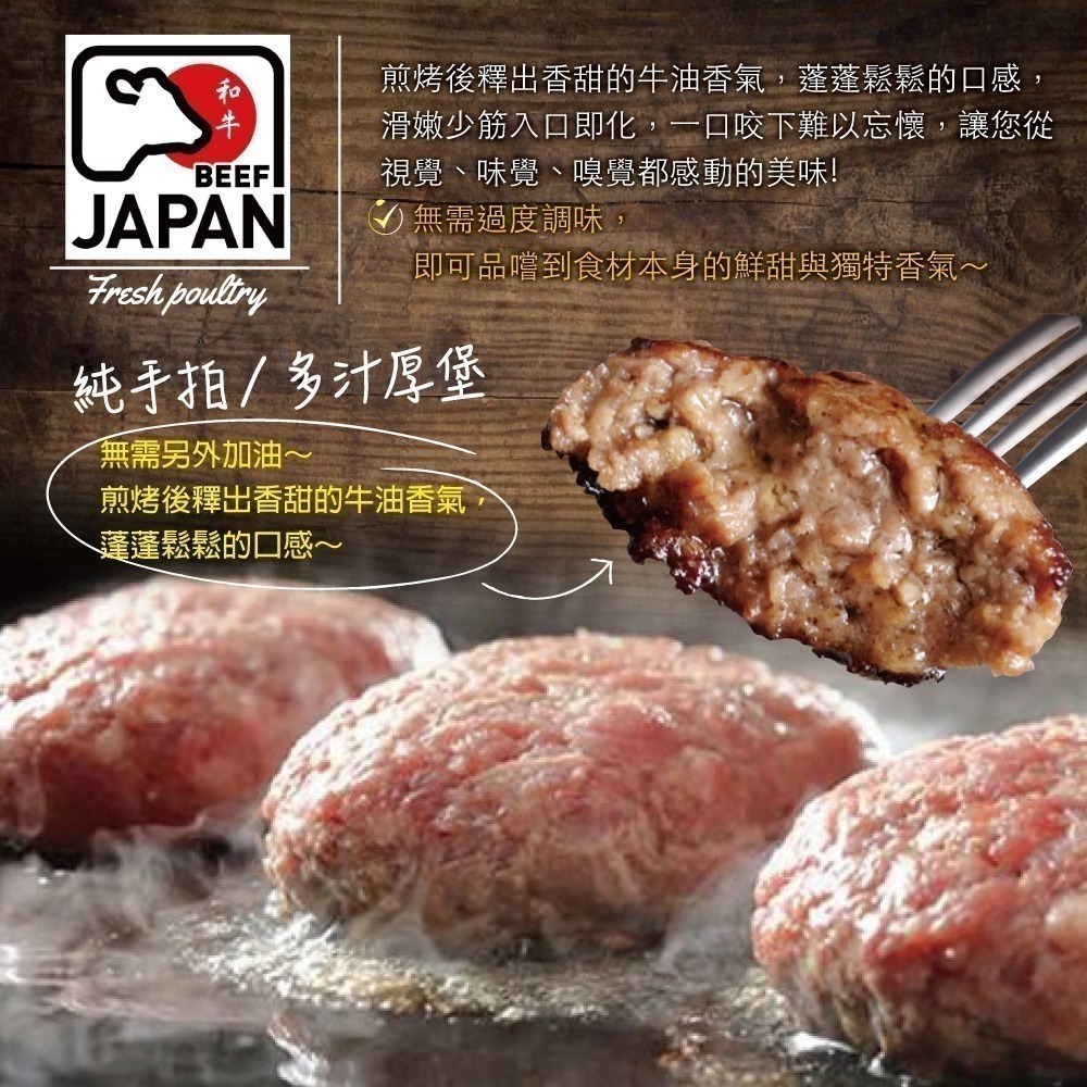 【約克街肉舖】手拍Ａ5和牛漢堡排10片（100g±10%/片）-細節圖4