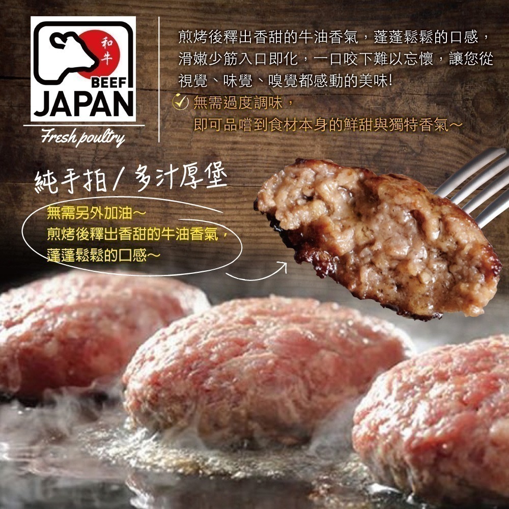 【約克街肉舖】手拍Ａ5和牛漢堡排1片（100g±10%/片）-細節圖4