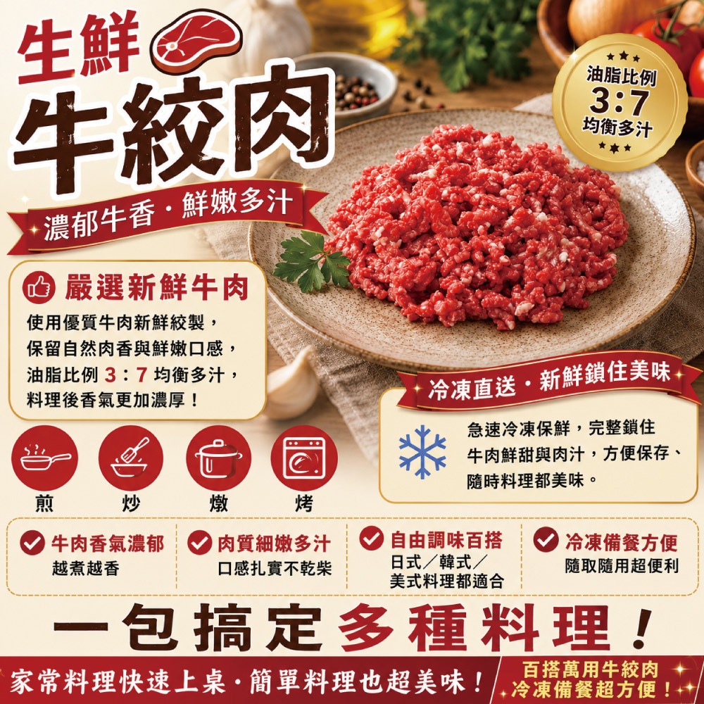【約克街肉鋪】家常牛豬雞絞肉任選6包(200g±10%/包)-細節圖2