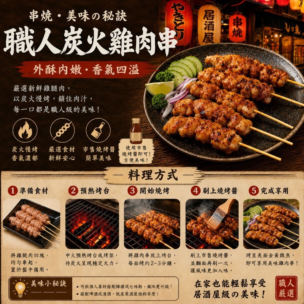 【約克街肉舖】台灣雞肉/胡椒豬肉串任選18串-細節圖4