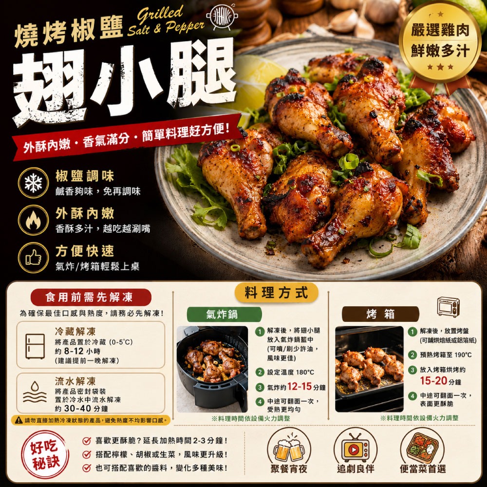 【赤豪家庭私廚】椒鹽翅小腿9包(300g±10%/包)-細節圖3