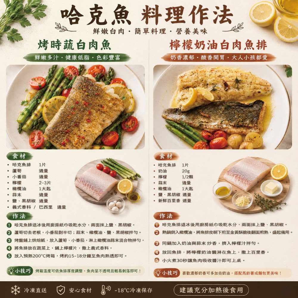 【小川漁屋】哈克魚對切12片（80-120g/片/3片1包）-細節圖4