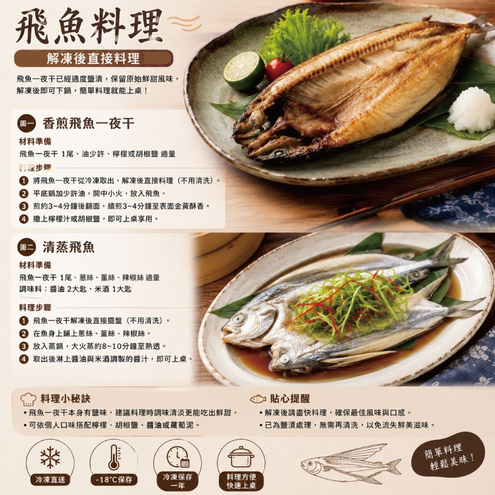【小川漁屋】台灣飛魚一夜干(250-300g/尾)-細節圖3