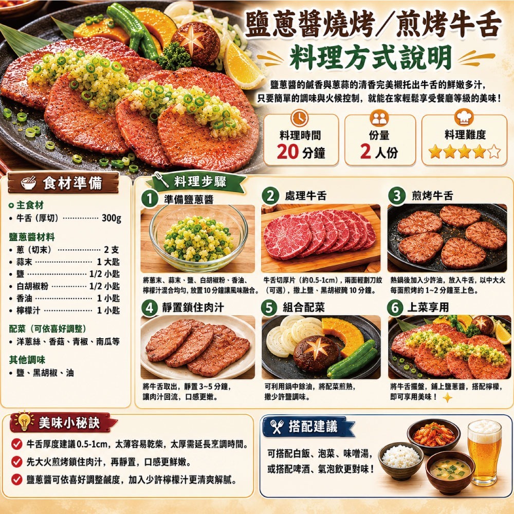【豪鮮牛肉】鮮脆牛舌切片(100g±10%/包)-細節圖5