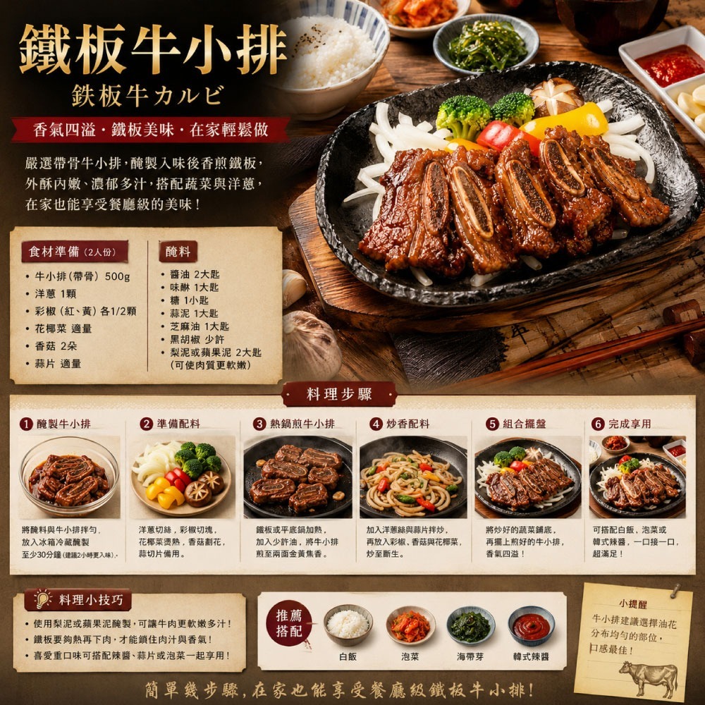 【豪鮮牛肉】安格斯頂級凝脂帶骨牛小排(200g±10％/包3~6片/單骨切)-細節圖5