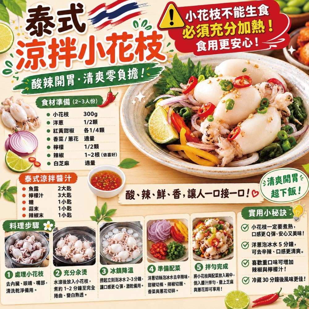 【小川漁屋】單凍小花枝5包(300g±10%／包)-細節圖4