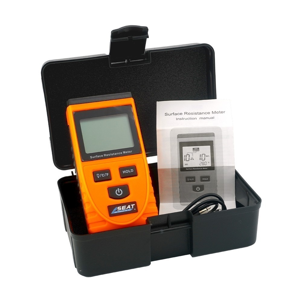 工仔人 靜電測試阻抗儀 表面電阻測試儀 阻抗測試儀 電阻抗檢測儀 靜電測試器 玻璃表面電阻測量 電阻測試器 SRM-細節圖2