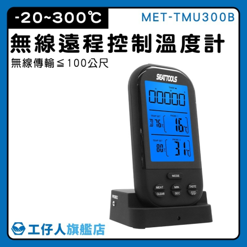 工仔人 烘焙溫度測量 遠程控制溫度計 燒烤溫度計 數字肉溫度計 測溫探針 肉品溫度計 肉類溫度 TMU300B
