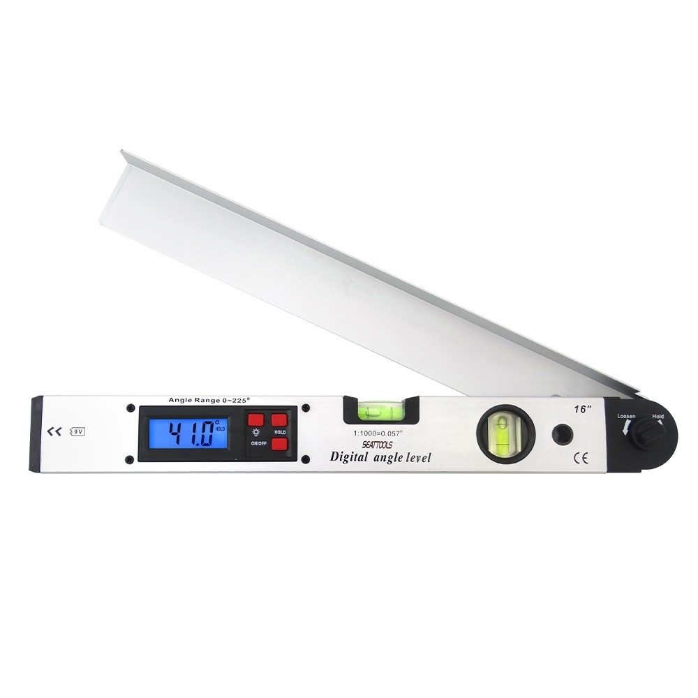 工仔人 角度尺 測斜儀 檢測水平垂直 木工輔助尺 水平尺 量角器 電子測角儀 內外角測量尺 ALG-細節圖2
