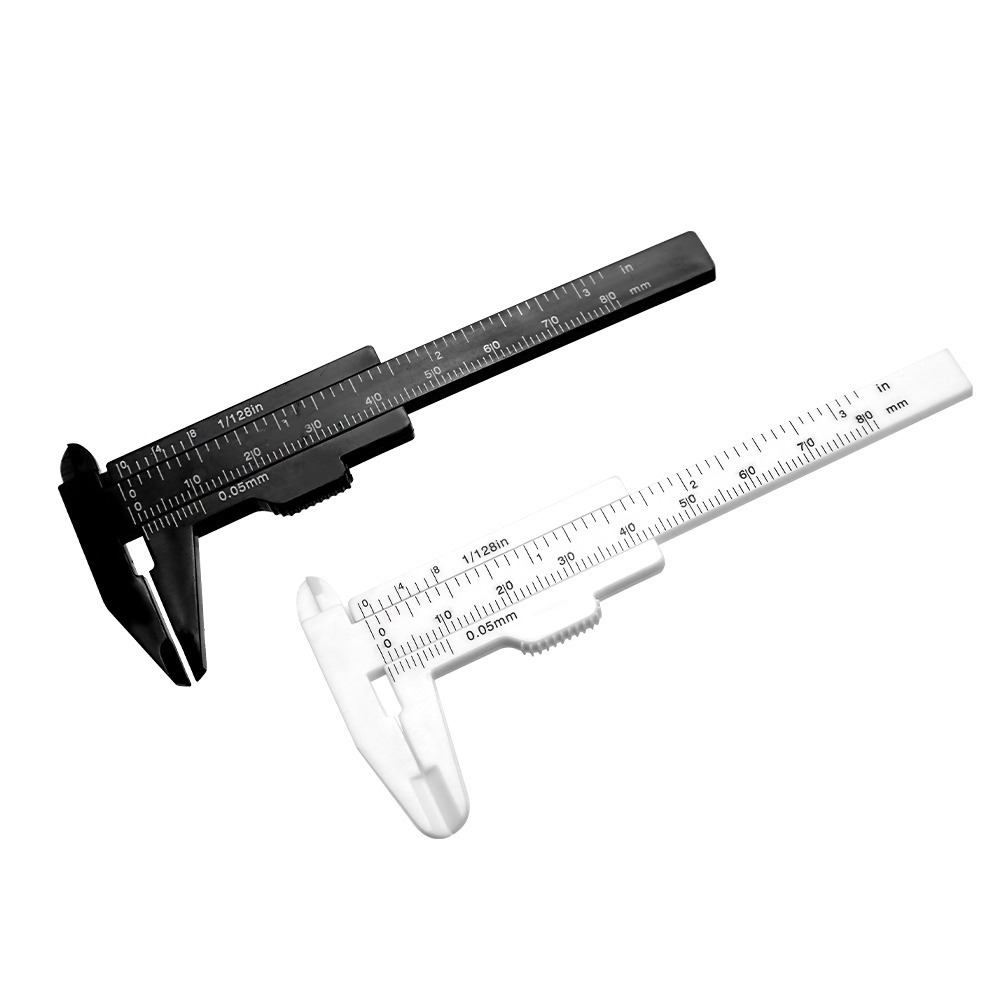 游標卡尺 簡易攜帶型卡尺80mm 小型卡尺 塑膠卡尺 水晶測量卡尺 測量尺 量尺 游標尺【工仔人】VC80-P-細節圖2