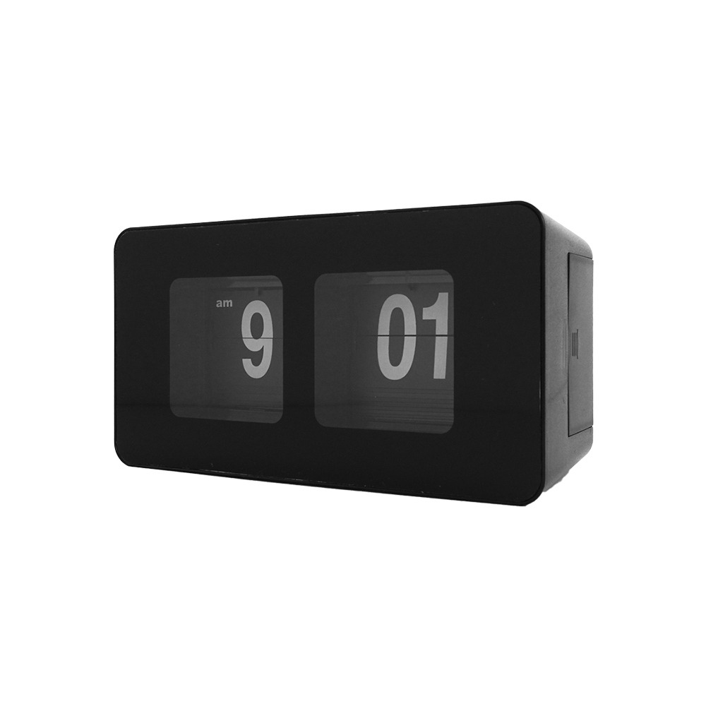 桌面時鐘 電子時鐘 造型時鐘 自動翻頁時鐘 創意時鐘 桌上擺件 翻字鐘 桌上型時鐘 無印風時鐘 民宿時鐘-細節圖2