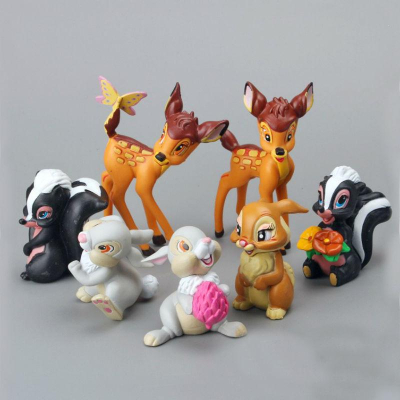 【佩斯多】小鹿斑比 童話 故事 動物 轉蛋 公仔 模型 玩具 蛋糕 裝飾 可愛 禮品