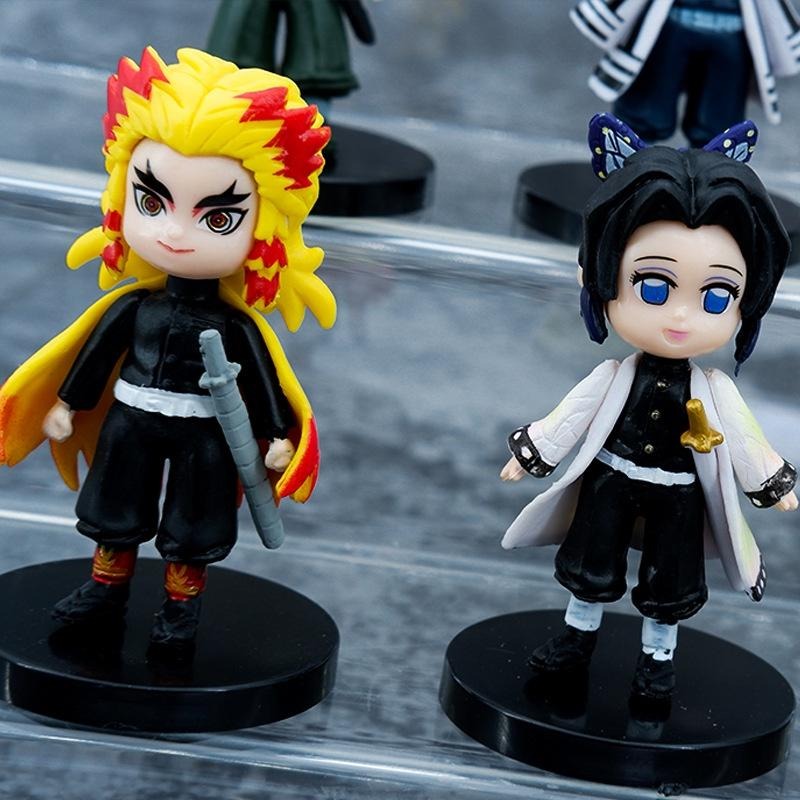 【佩斯多】鬼滅之刃 柱合會議 炎柱幸壽郎 蝴蝶忍 炭治郎 彌豆子 Q版玩具模型擺飾 食玩 烘培 裝飾 轉蛋 盒彈-細節圖3