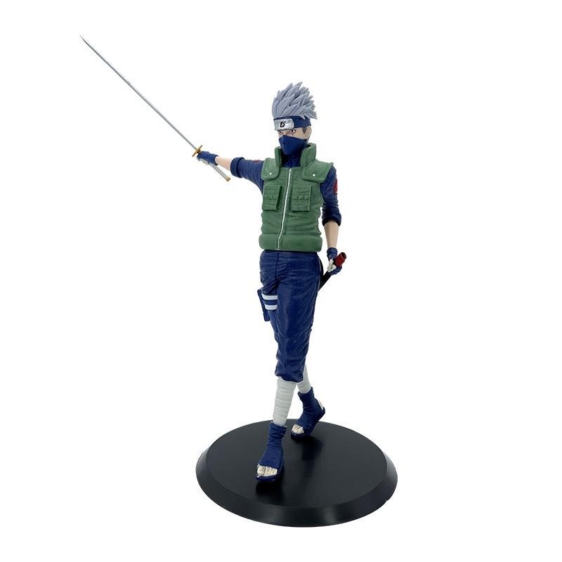 【佩斯多】旗木卡卡西  火影忍者  漩渦鳴人 血輪眼 雷切 忍者 武士刀 卡卡西 宇智波 站姿33cm 模型玩具公仔-細節圖2