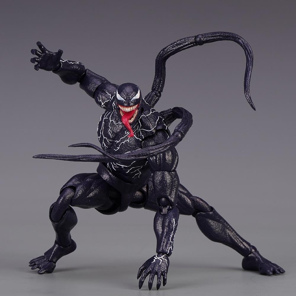 【佩斯多】猛毒 SHF 漫威宇宙 蜘蛛人 反派 模型 玩具 公仔 可動關節 支架 超帥 反英雄 電影 周邊 禮品 人偶-細節圖2