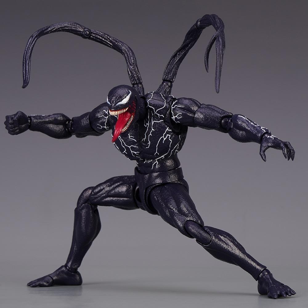 【佩斯多】猛毒 SHF 漫威宇宙 蜘蛛人 反派 模型 玩具 公仔 可動關節 支架 超帥 反英雄 電影 周邊 禮品 人偶-細節圖5