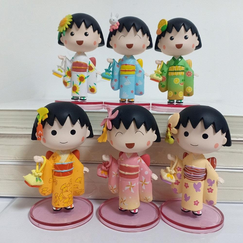 【佩斯多】櫻桃小丸子 櫻花 和服 Q版 可愛 收藏 蛋糕 烘培 生日 禮品 食玩 模型 玩具 公仔