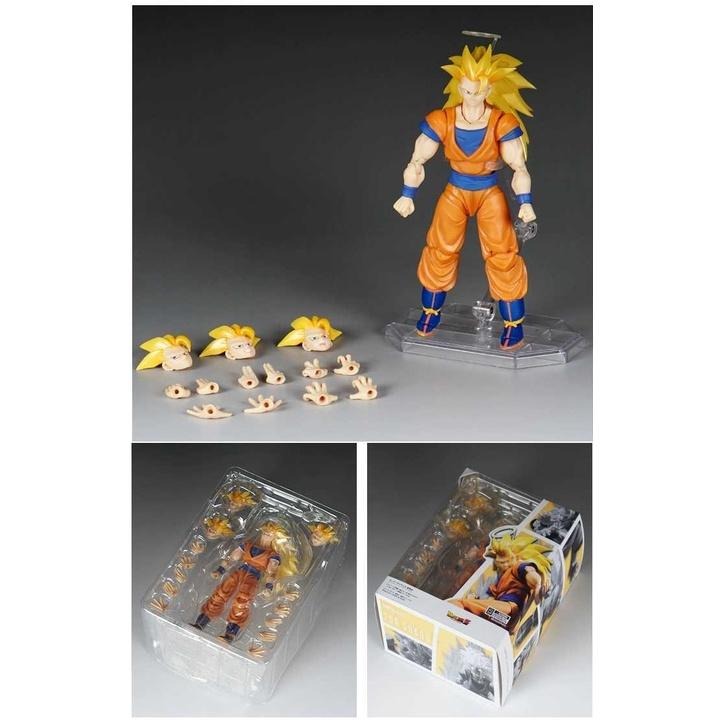 【佩斯多】七龍珠 超級賽亞人3 悟空 金髮 長髮 可動模型 懷舊 卡卡羅特 龜派氣功約7吋 貝吉塔-細節圖6