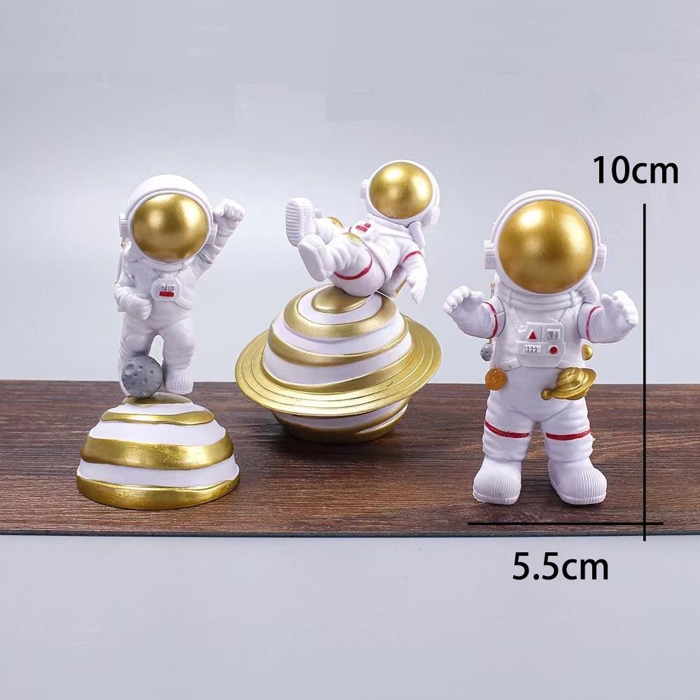 【佩斯多】nasa 宇行員 宇宙航空士 月球漫步 太空人 汽車擺飾 蛋糕 裝飾 可愛 轉蛋 食玩 模型 玩具 公仔-細節圖2