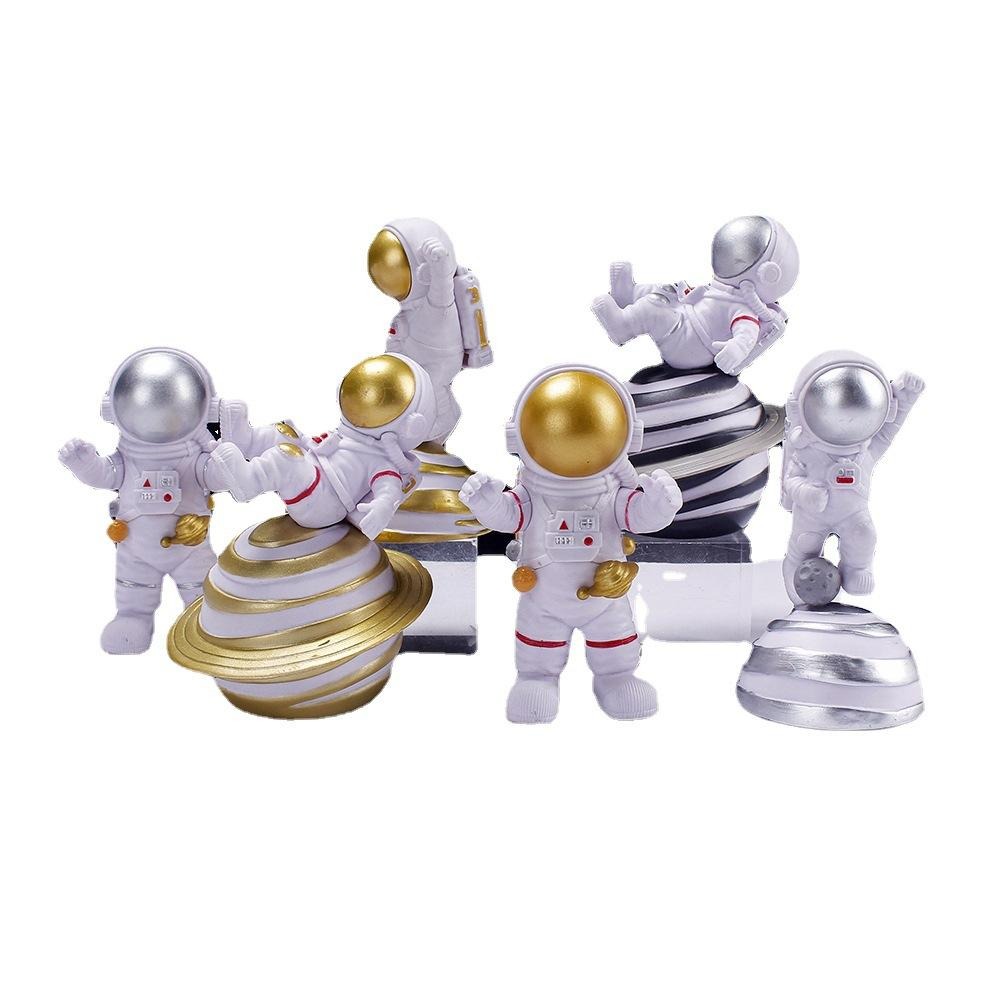 【佩斯多】nasa 宇行員 宇宙航空士 月球漫步 太空人 汽車擺飾 蛋糕 裝飾 可愛 轉蛋 食玩 模型 玩具 公仔-細節圖5