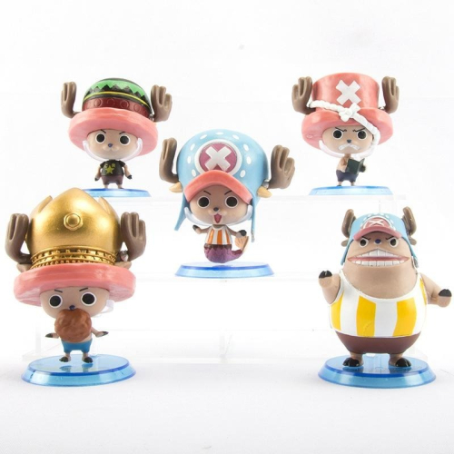 【佩斯多】Q版 航海王 海賊汪 可愛 喬巴組合 5款一組 草帽海賊團 馴鹿 藍鼻子 模型 玩具 公仔 蛋糕 烘培 玩具