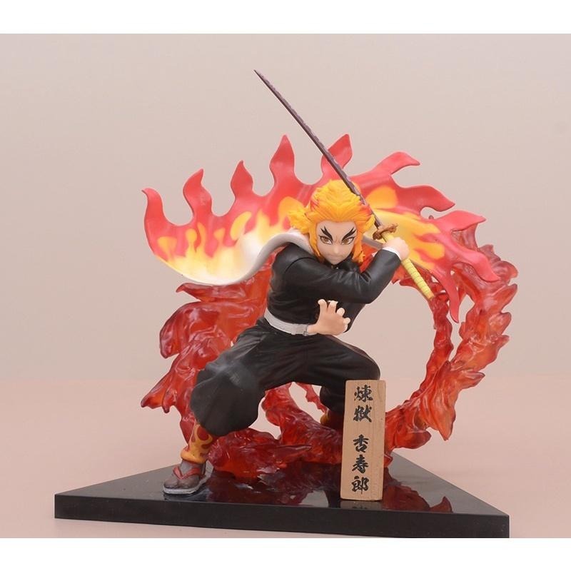 【佩斯多】鬼滅之刃 竈門炭志郎 煉獄杏壽郎 特效場景 呼吸法 聲聲流轉 火之呼吸 水之呼吸 鬼沙隊模型 玩具 周邊 公仔-細節圖7