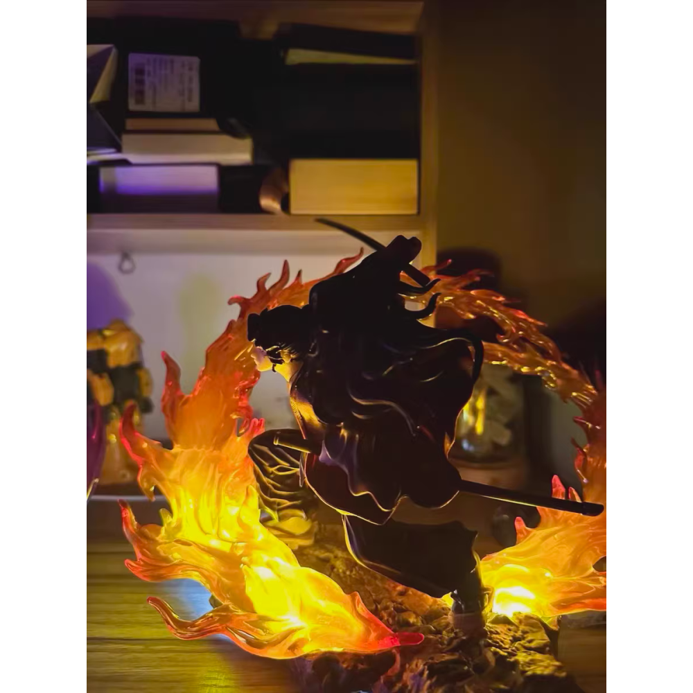 【佩斯多】鬼滅之刃 GK 戰鬥 黑死牟 紀國緣一 USB 可發光 場景 模型 公仔 玩具 呼吸法 日之呼吸 月之呼吸-細節圖10