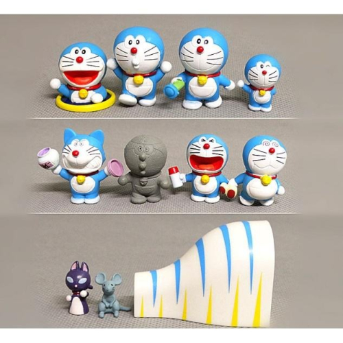 【佩斯多】哆啦A夢 道具8款一組 Q版可愛 大雄 藤子不二雄 玩具 食玩 轉蛋 盒玩 公仔模型 可愛 蛋糕烘培裝飾
