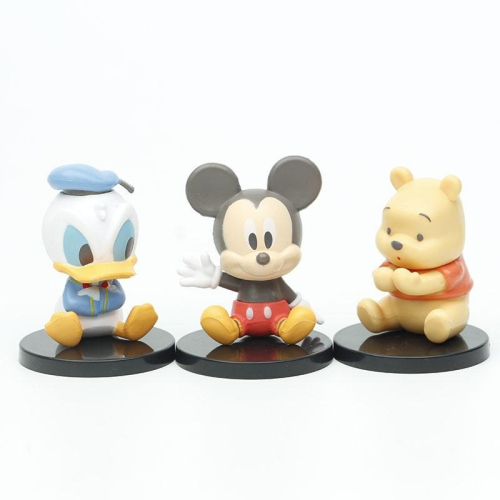 【佩斯多】三款一組 迪士尼 米奇 唐老鴨 維尼 小熊玩具盒玩 裝飾 蛋糕烘培 生日禮物 食玩 轉蛋 療癒小物公仔