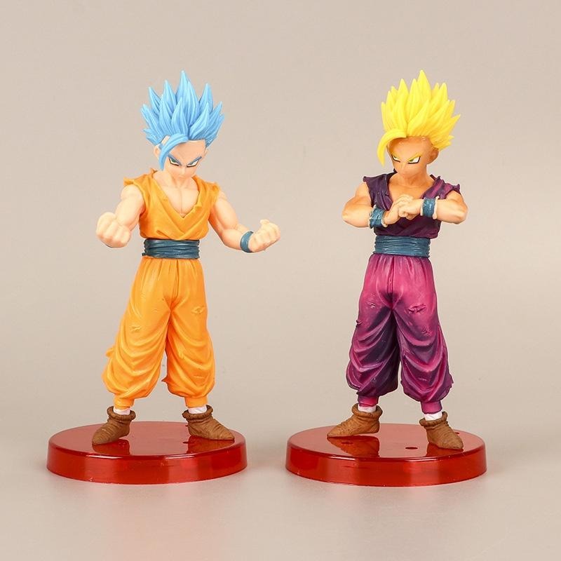 【佩斯多】七龍珠 四款一組 悟空 卡卡羅特 超級賽亞人 金髮 超藍 爆氣 模型 公仔 玩具烘培 蛋糕裝飾 生日-細節圖2