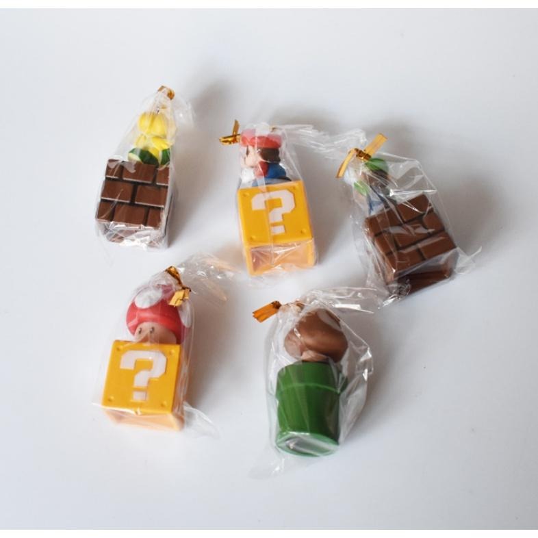 【佩斯多】SuperMario超級瑪利超級瑪利 蛋糕 烘培 轉蛋 生日 裝飾 5款裝公仔玩具蘑菇模型-細節圖5