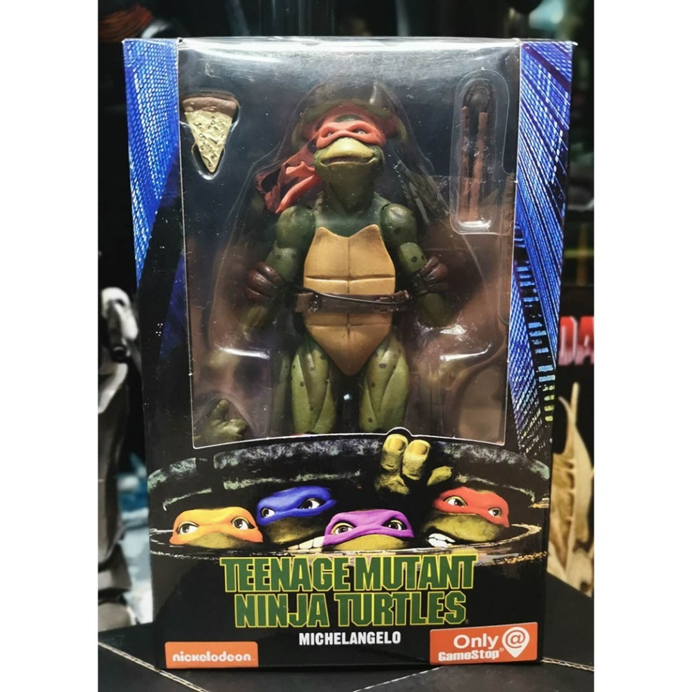 【佩斯多】NECA 忍者龜 1990電影版 TMNT 限定版 7吋可動人偶 玩具 公仔 關節 披薩 模型-細節圖7