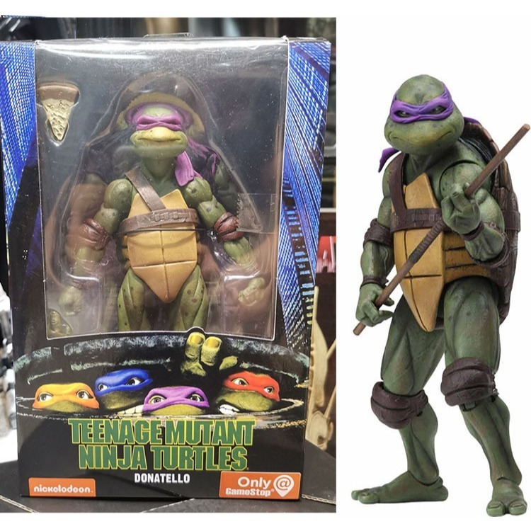 【佩斯多】NECA 忍者龜 1990電影版 TMNT 限定版 7吋可動人偶 玩具 公仔 關節 披薩 模型-細節圖9