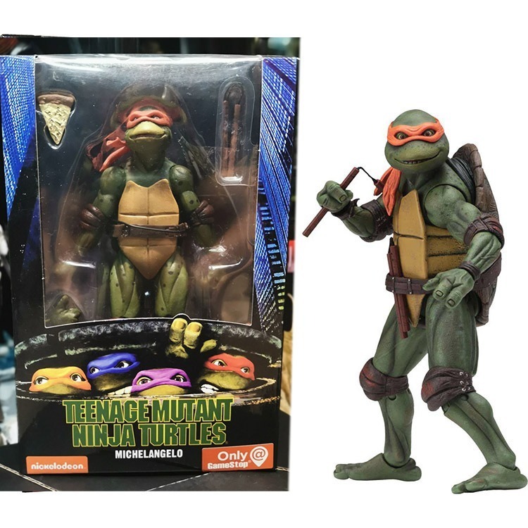 【佩斯多】NECA 忍者龜 1990電影版 TMNT 限定版 7吋可動人偶 玩具 公仔 關節 披薩 模型-細節圖10