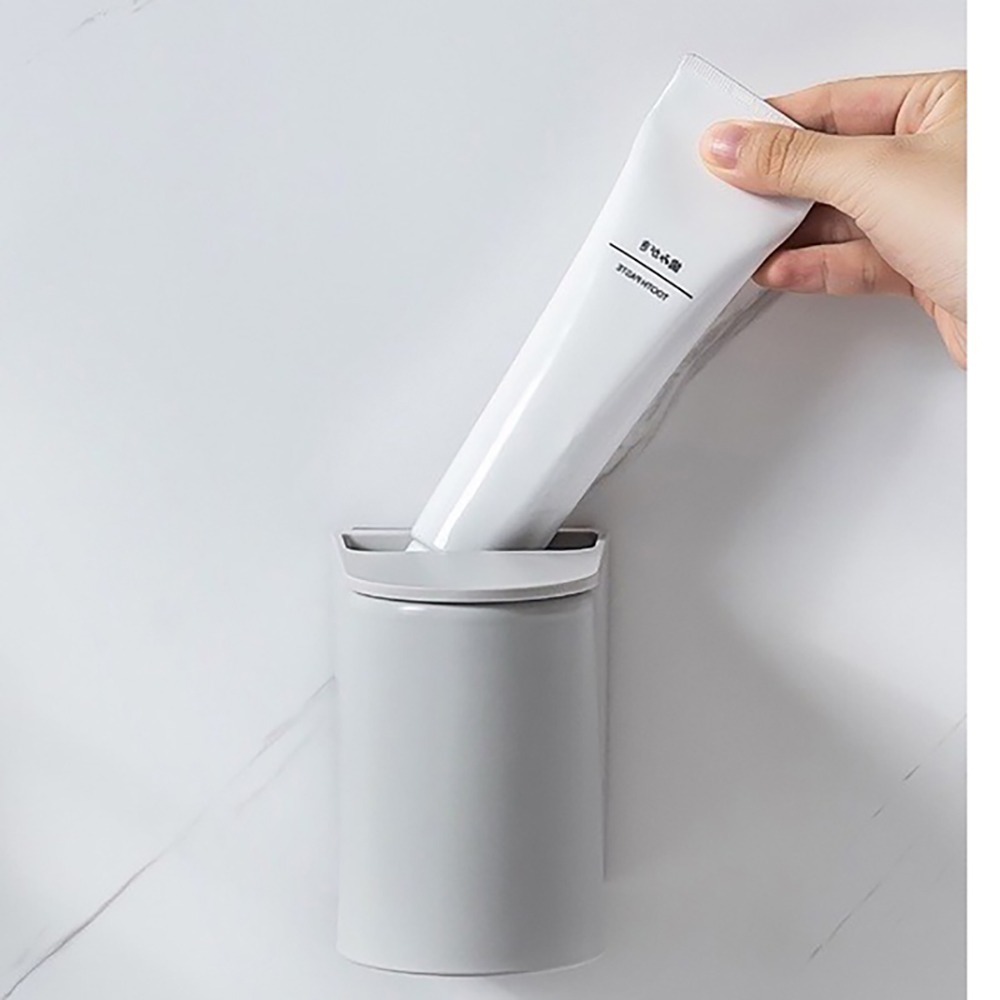 牙刷杯架 漱口杯架 免打孔磁吸漱口杯 牙膏牙刷置物架 壁掛漱口杯 掛牆式瀝水收纳盒-細節圖3