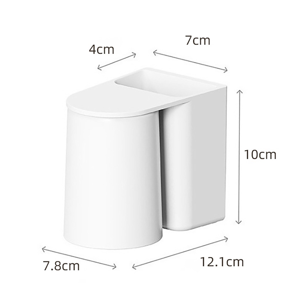 牙刷杯架 漱口杯架 免打孔磁吸漱口杯 牙膏牙刷置物架 壁掛漱口杯 掛牆式瀝水收纳盒-細節圖9