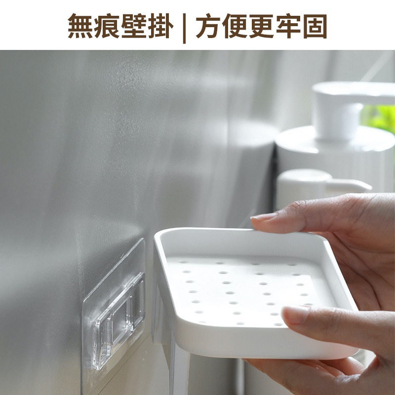 免打孔置物架壁掛式洗手乳收納架 浴室置物架 瀝水置物架 廚房置物 可拆洗-細節圖6