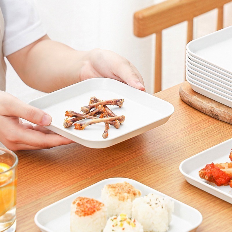 日式吐骨碟 餐桌廚餘盤 吐骨盤組 小菜碟 餐桌骨頭盤水果零食小吃碟子 水果盤 桌面垃圾盤 餐盤 餐碟收納盒-細節圖2