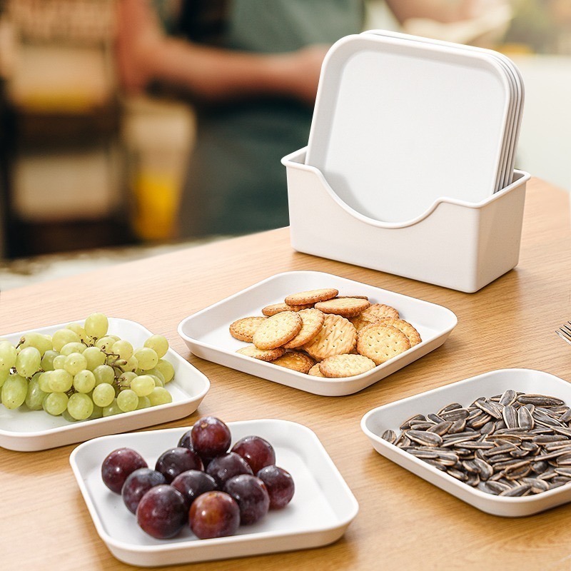 日式吐骨碟 餐桌廚餘盤 吐骨盤組 小菜碟 餐桌骨頭盤水果零食小吃碟子 水果盤 桌面垃圾盤 餐盤 餐碟收納盒-細節圖4