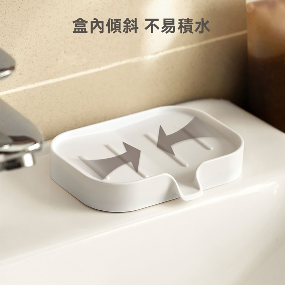 肥皂盒 菜瓜布瀝水盒 肥皂收納盒 壁掛瀝水盒 不積水香皂盒 浴室置物架 免打孔瀝水盒-細節圖4