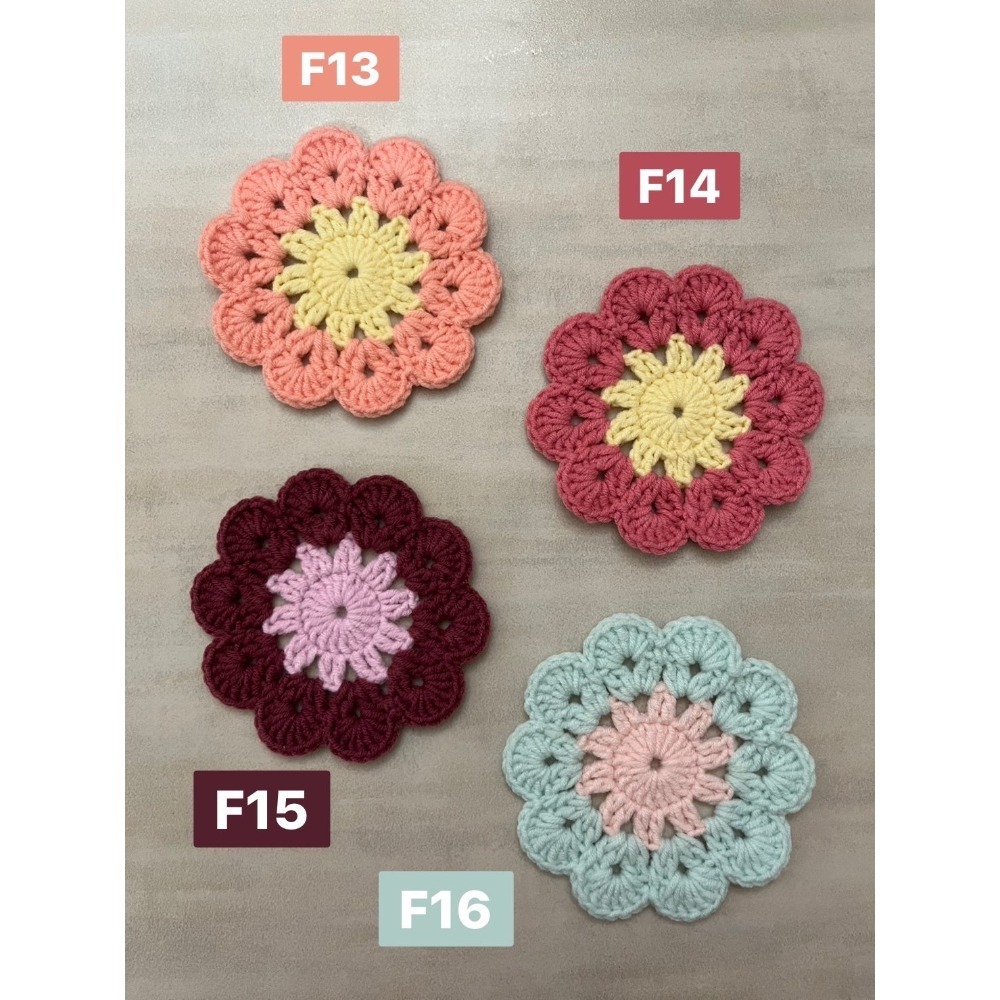 墊小二🧶手作編織｜花花杯墊-細節圖6