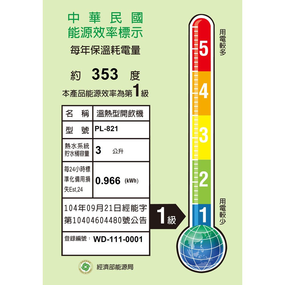 POLAR 普樂 13L 不鏽鋼溫熱開飲機 台灣製 PL-821-細節圖2